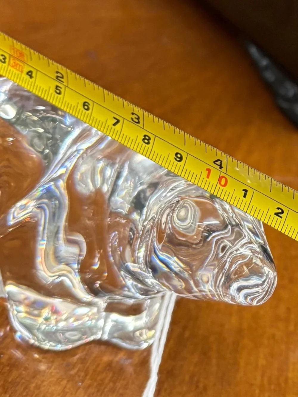 Vintage Hand Blown Hadeland Crystal Glass Figurine Polar Bear Art Paperweight - Picture 4 of 8